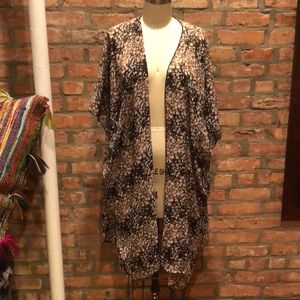 Ditzy Print Bohemian Cape